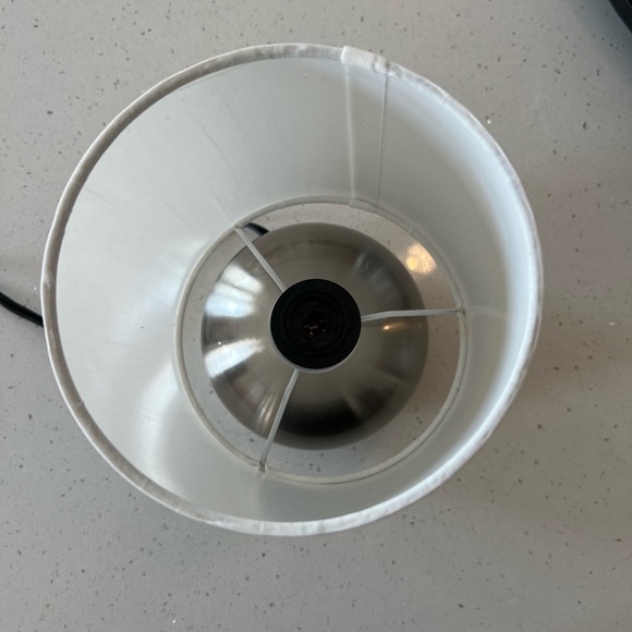 2 Brass Nickel Table Lamps - Picture 3 of 9